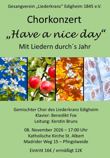 Chorkonzert „Have a nice day“