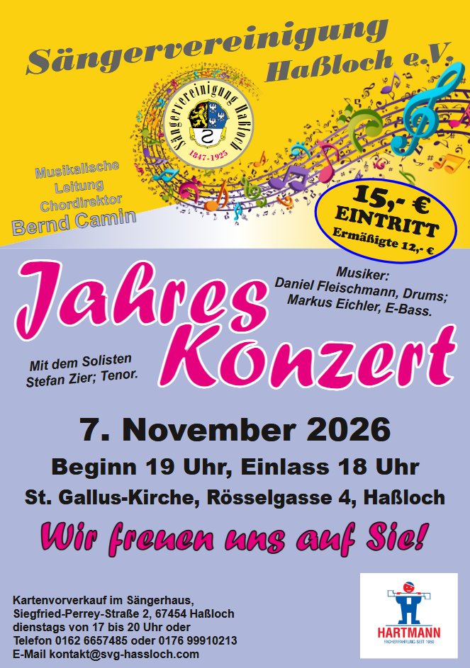 Jahreskonzert der Sängervereinigung Haßloch e.V.